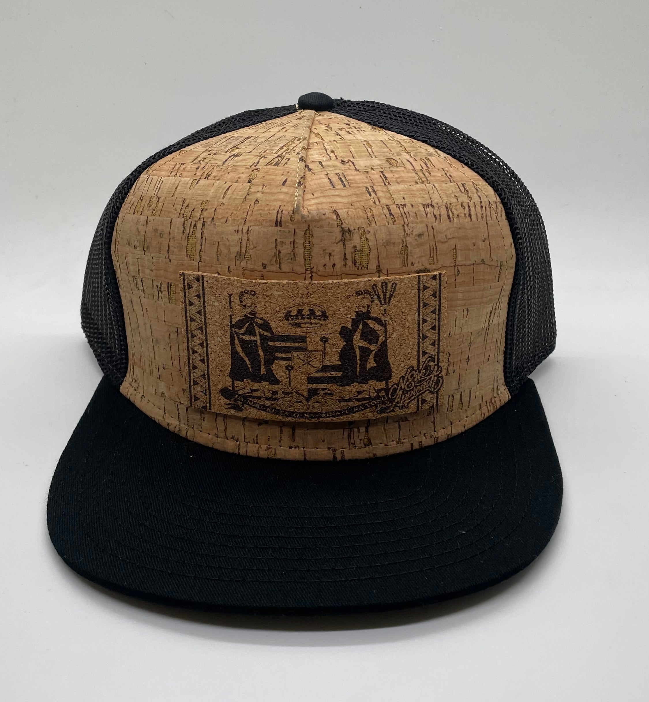 Fin Crest Logo Cork Trucker Cap (Flat Bill)