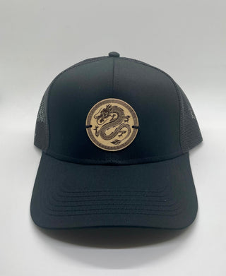 Black Trucker Snapback Hat